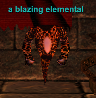 a blazing elemental