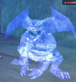 a crystalline statue