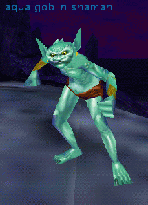 an aqua goblin shaman