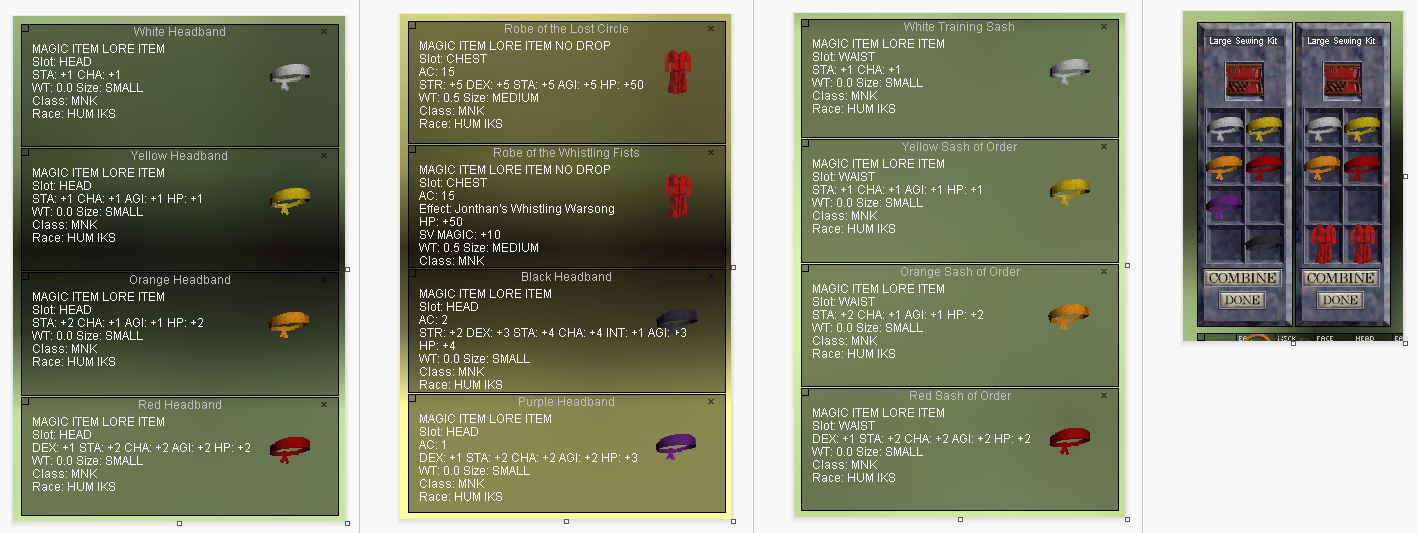 All Sashes, Headbands, and Robes - Onobi, Green