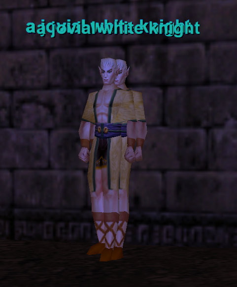 A jovial white knight