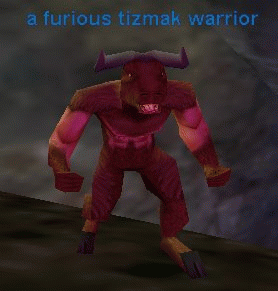 a furious tizmak warrior