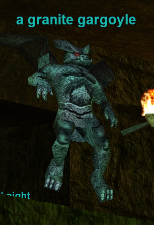 a granite gargoyle