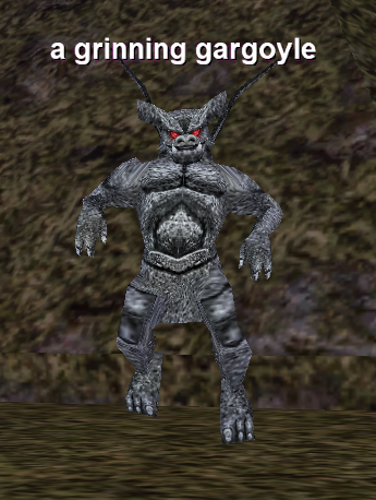 a grinning gargoyle