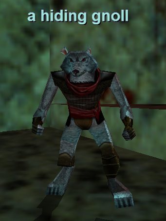 a hiding gnoll