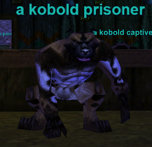 A kobold prisoner