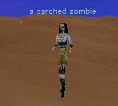 a parched zombie