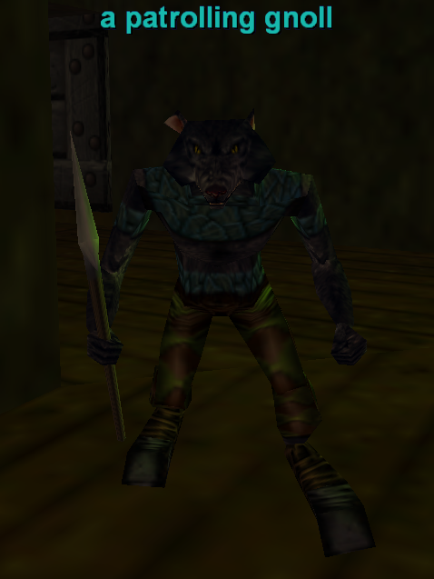 a patrolling gnoll