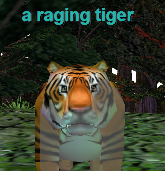 a raging tiger