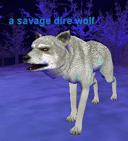 a savage dire wolf