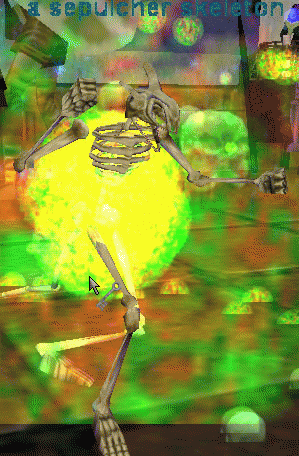 a sepulcher skeleton