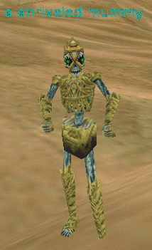 a shriveled mummy