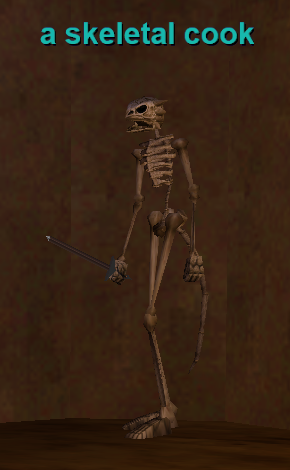 a skeletal cook