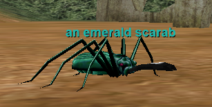 an emerald scarab