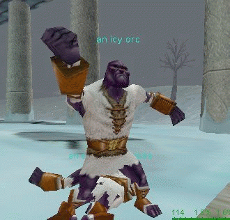 an icy orc