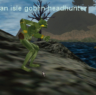 an isle goblin headhunter