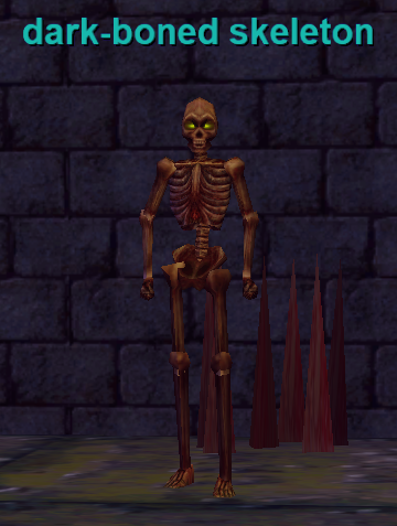 dark-boned skeleton
