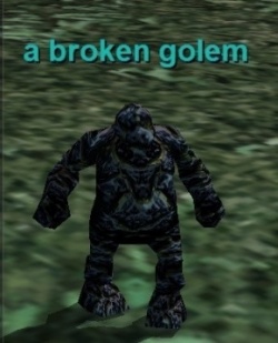 a broken golem