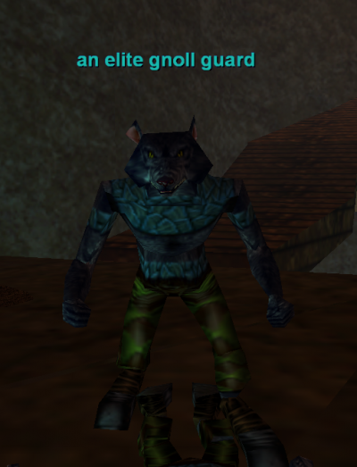 an elite gnoll guard